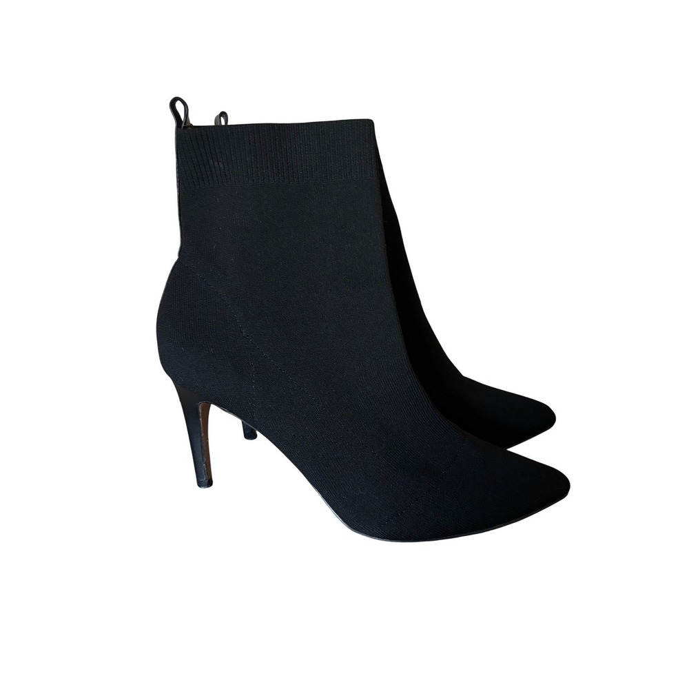 XOXO Womems 8.5 Sock Pointed Toe Knit Stiletto Heel Ankle Boots Goth Whimsigoth